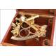 Antique Heath & Co. Sextant. Mahogany Box. England, Circa 1900