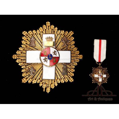 Gran Cruz de la Orden del Mérito Militar. Distintivo Blanco y Miniatura. España