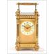 Antique Gorgeous Carriage Clock or Officers Clock. France, Circa 1900