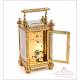 Antique Gorgeous Carriage Clock or Officers Clock. France, Circa 1900