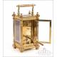 Antique Gorgeous Carriage Clock or Officers Clock. France, Circa 1900