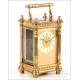 Antique Gorgeous Carriage Clock or Officers Clock. France, Circa 1900