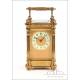 Antique Gorgeous Carriage Clock or Officers Clock. France, Circa 1900
