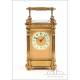 Antique Gorgeous Carriage Clock or Officers Clock. France, Circa 1900