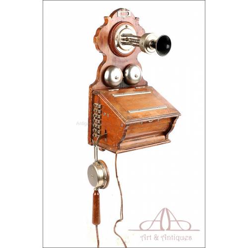 Muy Antiguo y Raro Teléfono de Pared. Circa 1880