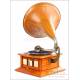 Antique Triumphone Horn Gramophone. Switzerland, Circa 1915