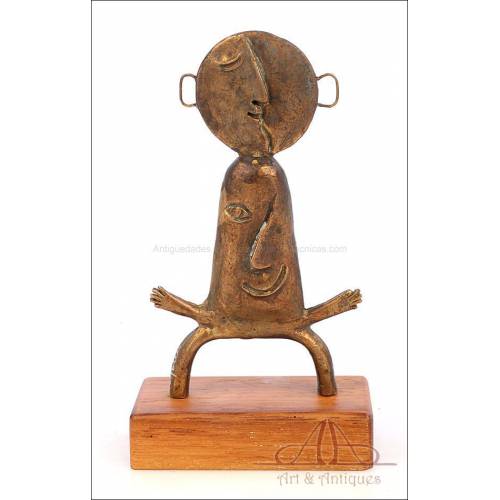 Small Bronze Figure by Joan Ripollés. Signed. Limited and Numbered 17/33