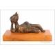 Small Bronze Figure by Joan Ripollés. Signed. Limited Production, Numbered 16/33