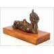 Small Bronze Figure by Joan Ripollés. Signed. Limited Production, Numbered 16/33