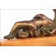 Small Bronze Figure by Joan Ripollés. Signed. Limited Production, Numbered 16/33