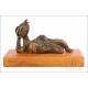 Small Bronze Figure by Joan Ripollés. Signed. Limited Production, Numbered 16/33