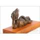 Small Bronze Figure by Joan Ripollés. Signed. Limited Production, Numbered 16/33