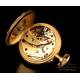 Antique Le Coultre Ladies Pocket Watch. 18-Carat Gold and Diamonds. Circa 1890