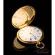Reloj de Bolsillo Antiguo para Señora en Oro de 18K. M. Bolviller. Francia, circa 1860