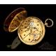 Antique 18K Gold Ladies Pocket Watch. M. Bolviller. France, Circa 1860