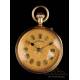 Antiguo Reloj de Bolsillo en Oro de 18K. Thomas Russell. Inglaterra, 1879