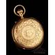 Antique 18K Gold Pocket Watch by Thomas Russell. England, 1879