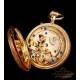 Antiguo Reloj de Bolsillo en Oro de 18K. Thomas Russell. Inglaterra, 1879