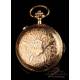 Antique Invicta Pocket Watch. Minute Repeater and Chrono. 18K Gold. Circa 1900