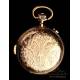 Antique Invicta Pocket Watch. Minute Repeater and Chrono. 18K Gold. Circa 1900