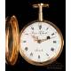 Very Rare 18K-Gold Quarter Repeater Pocket Watch. Jean Robert. Switzerland, Circa 1770