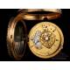 Very Rare 18K-Gold Quarter Repeater Pocket Watch. Jean Robert. Switzerland, Circa 1770