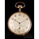 Antique Longines Pocket Watch. 18K Gold. Switzerland, Circa 1930