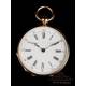 Antique Ladies Pocket Watch. 18K Gold. France, Circa 1870