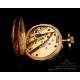 Beautiful Antique 18K Gold Ladies Pocket Watch. France, Circa 1900