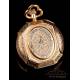 Gorgeous 14K Gold Ladies Pocket Watch. Perret & Cie. Switzerland, Circa 1880