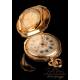 Gorgeous 14K Gold Ladies Pocket Watch. Perret & Cie. Switzerland, Circa 1880