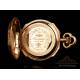 Gorgeous 14K Gold Ladies Pocket Watch. Perret & Cie. Switzerland, Circa 1880