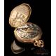 Reloj de Bolsillo de señora en Oro Macizo de 14K. Perret & Cie. Suiza, Circa 1880