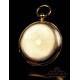 Beautiful Antique Pocket Watch. 3 Caps. 18K Gold. England, Circa 1870