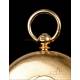 Beautiful Antique Pocket Watch. 3 Caps. 18K Gold. England, Circa 1870