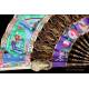 Antique Chinese Fan with lacquered rods and gold plated fittings. XIX CENTURY
