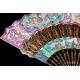 Antique Chinese Fan with lacquered rods and gold plated fittings. XIX CENTURY