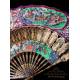 Antique Chinese Fan with lacquered rods and gold plated fittings. XIX CENTURY