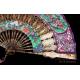 Antique Chinese Fan with lacquered rods and gold plated fittings. XIX CENTURY