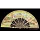 Antique Chinese Fan for Europe with Silver Rods and Enamels. S. XIX