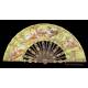 Antique Chinese Fan for Europe with Silver Rods and Enamels. S. XIX