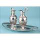 Very Antique Liturgical Silver Cruet Set. Paris, France, 1819-1838