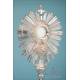 Preciosa Custodia de Plata Muy Antigua. Completa. París, Francia, 1819-1838