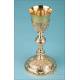 Antique Baroque Gilded Silver Chalice With Scenes. France, Circa 1880