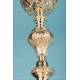 Antique Baroque Gilded Silver Chalice With Scenes. France, Circa 1880