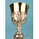 Antique Baroque Gilded Silver Chalice With Scenes. France, Circa 1880