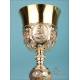 Antique Baroque Gilded Silver Chalice With Scenes. France, Circa 1880