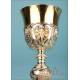 Antique Baroque Gilded Silver Chalice With Scenes. France, Circa 1880