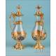 Striking Gilt Silver Cruet Set with Enamels. France, Circa 1870