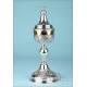 Big-Sized Antique Silver Ciborium with Scenes. 16 in. Belgium, 1831-1868